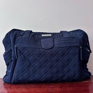 Vera Bradley Quilted Navy Baby Bag Tote